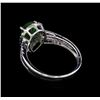 Image 3 : 1.90ct Tsavorite and Diamond Ring - Platinum