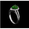 Image 4 : 1.90ct Tsavorite and Diamond Ring - Platinum