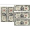 Image 1 : 1963 $5 Red Seal Bill Lot of 5