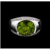 Image 2 : Crayola 3.95ct Peridot and White Sapphire Ring - .925 Silver
