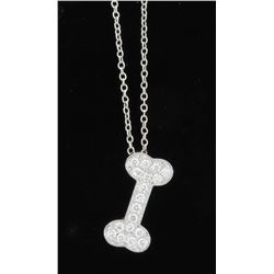 0.25ctw Diamond Pendant With Chain - Platinum