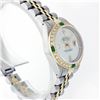 Image 2 : Rolex 14KT Two-Tone Baguette Diamond And Emerald DateJust Ladies Watch