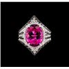 Image 2 : 7.84ct Ruby and Diamond Ring - 18KT White Gold