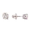 Image 2 : 1.07ctw Diamond Stud Earrings - 14KT White Gold