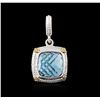 Sterling Silver 11.55ct Topaz and Diamond Pendant