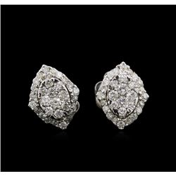 0.54ctw Diamond Earrings - 14KT White Gold