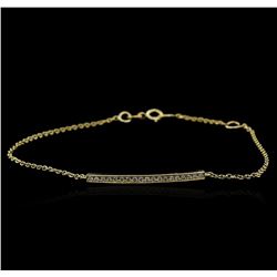 14KT Yellow Gold 0.15ctw Diamond Bracelet