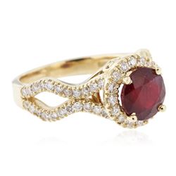 14KT Yellow Gold 1.94ct Ruby and Diamond Ring