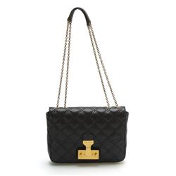 Marc Jacobs Mini Polly  Black Quilted Leather Shoulder Bag