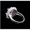 Image 3 : 4.63ct Tanzanite and Diamond Ring - 14KT White Gold