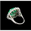 Image 3 : GIA Cert 11.60ct Emerald and Diamond Ring - 14KT White Gold