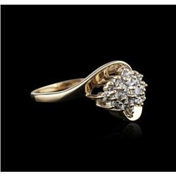 14KT Yellow Gold 0.15ctw Diamond Ring