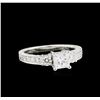 Image 1 : EGL USA Cert 1.11ctw Diamond Ring - 18KT White Gold
