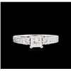 Image 2 : EGL USA Cert 1.11ctw Diamond Ring - 18KT White Gold