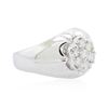 Image 1 : 14KT White Gold 0.69ctw Diamond Ring