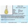 Image 4 : EGL USA Cert 1.28ctw VS1 Fancy Yellow Diamond Pendant With Chain - Platinum