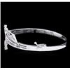 Image 2 : 14KT White Gold 1.12ctw Diamond Bangle Bracelet