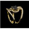 Image 4 : 2.40ctw Black Diamond Ring - 14KT Yellow Gold