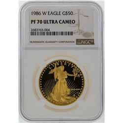 1986-W NGC PF70 Ultra Cameo $50 Eagle Gold Coin