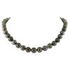 Image 1 : Tahitian Cultured Pearl Necklace With Diamond Clasp