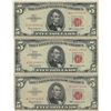 Image 1 : 1963 $5 Red Seal Bill Lot of 3