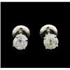 Image 1 : 1.15ctw Diamond Stud Earrings - 14KT White Gold
