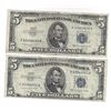 Image 1 : 1953 $5 Silver Certificate Currency Lot of 2