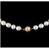 Image 2 : South Sea Cultured Pearl Necklace with 14KT Yellow Gold Diamond Clasp