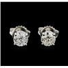 Image 1 : 1.39ctw Diamond Stud Earrings - 14KT White Gold