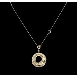 2.44ctw Diamond Pendant With Chain - 14KT Yellow Gold