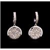 Image 1 : 1.24ctw Diamond Earrings - 14KT White Gold
