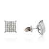 Image 2 : 14KT White Gold 1.70ctw Diamond Earrings