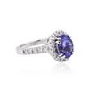 Image 1 : 14KT White Gold 2.95ct Tanzanite and Diamond Ring