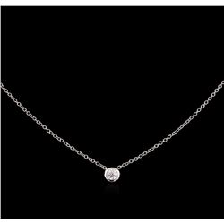 0.09ct Diamond Necklace - 14KT White Gold