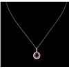 Image 2 : 14KT White Gold 4.94ct Ruby and Diamond Pendant With Chain