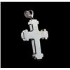 Image 2 : 10KT White Gold 1.94ctw Diamond Cross Pendant