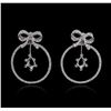 Image 1 : 14KT White Gold 1.36ctw Diamond Earrings