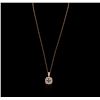 Image 2 : 14KT Rose Gold 1.76ct Tanzanite and Diamond Pendant With Chain