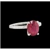 Image 1 : 2.74ct Ruby and Diamond Ring - 14KT White Gold