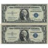 Image 1 : 1935 $1 Star Note Silver Certificate Currency Lot of 2