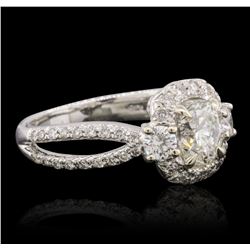 18KT White Gold EGL Certified 1.71ctw Diamond Ring