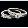 Image 3 : 14KT White Gold 1.00ctw Diamond Wedding Ring Set