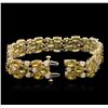 Image 3 : 14KT Yellow Gold 37.44ctw Yellow Sapphire and Diamond Bracelet