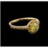 Image 1 : 1.03ctw Yellow Diamond Ring - 14KT Yellow Gold