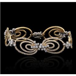 7.56ctw Diamond Bracelet - 18KT Two-Tone Gold