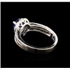 Image 3 : 1.25ct Sapphire and Diamond Ring - 18KT White Gold