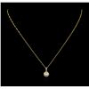 Image 2 : 1.15ctw Diamond Pendant With Chain - 14KT Yellow Gold