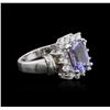 Image 2 : 14KT White Gold 2.38ct Tanzanite and Diamond Ring