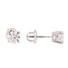 Image 2 : 1.04ctw Diamond Stud Earrings - 14KT White Gold