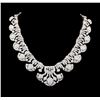 Image 1 : 24.19ctw Diamond Necklace - 18KT White Gold